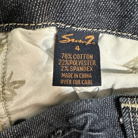 Seven7 Jeans Womens Size 4 Bootcut Blue Dark Wash Flare Stretch Denim - Picture 11 of 13